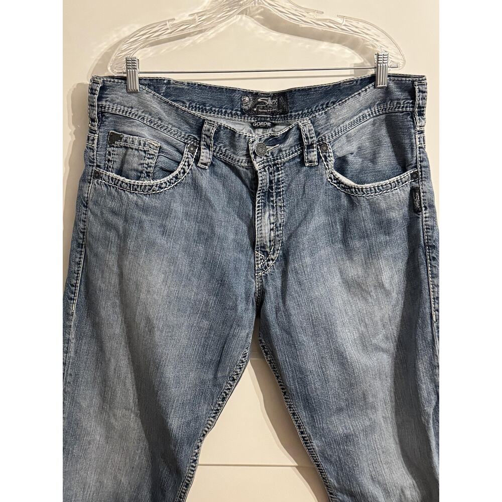 Silver Jeans Co Jeans Mens 38 Blue Gordie Relaxed Straight Light Wash Denim